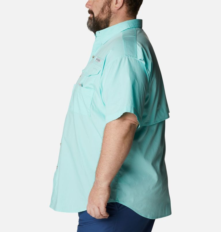 Thumbnail: Men’s PFG Bonehead Short Sleeve Shirt - Big, Color: Gulf Stream, image 3