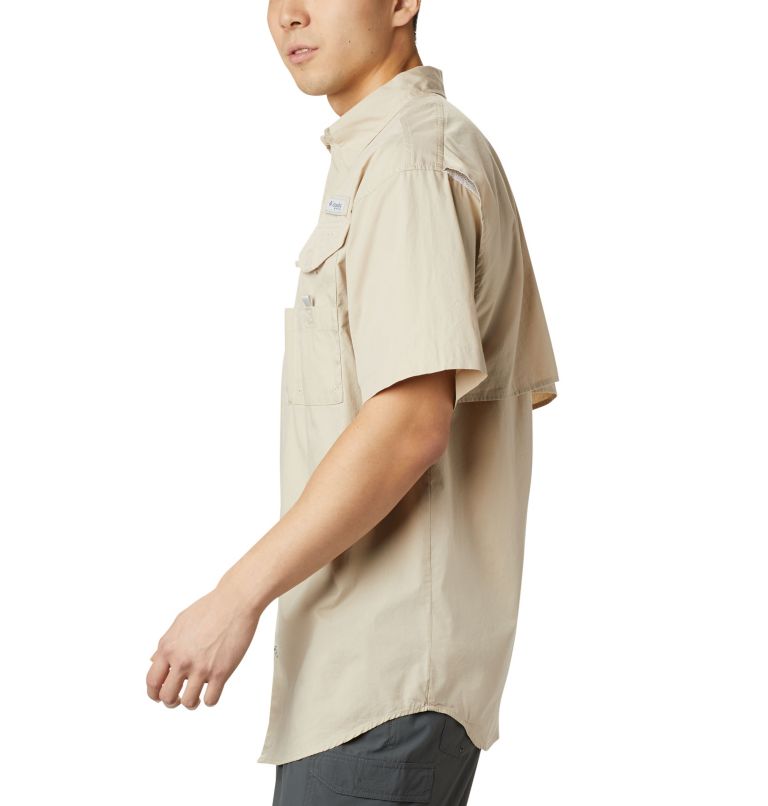 Men’s PFG Bonehead Short Sleeve Shirt - Tall, Color: Fossil, image 3
