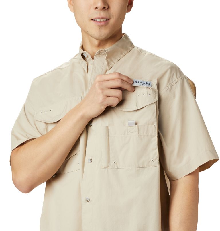 Men’s PFG Bonehead Short Sleeve Shirt - Tall, Color: Fossil, image 4