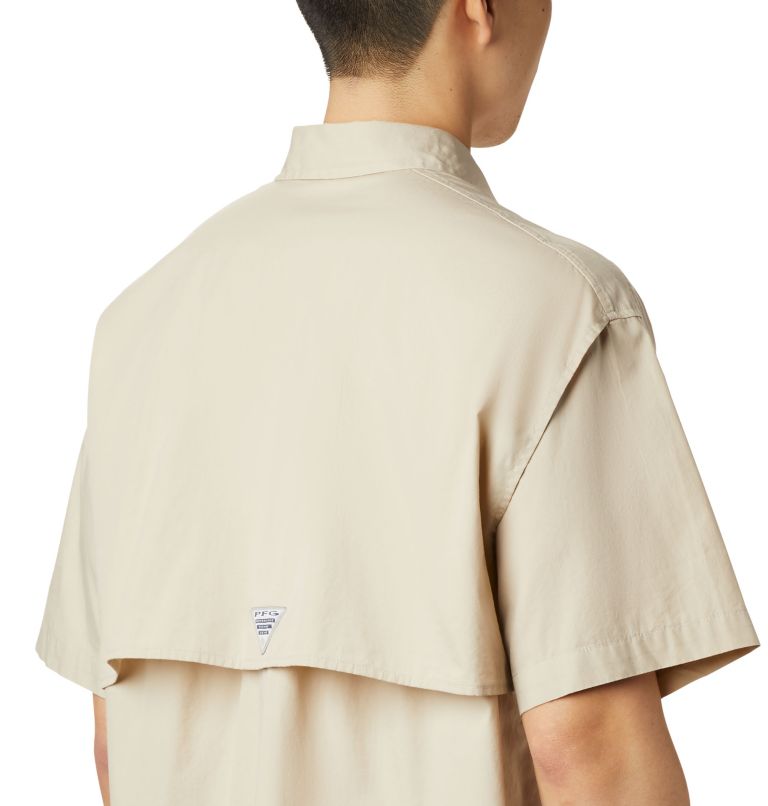 Men’s PFG Bonehead Short Sleeve Shirt - Tall, Color: Fossil, image 5