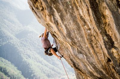 Anna climbing.