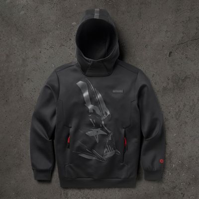 Close-up of a Vader hoodie for adults