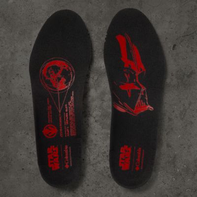 Details include custom graphic print insoles