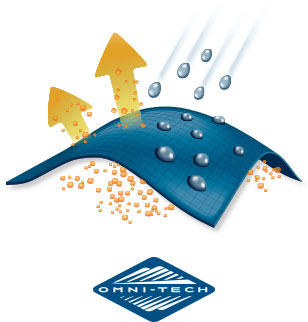Omni-Tech logo with tech illustration. 