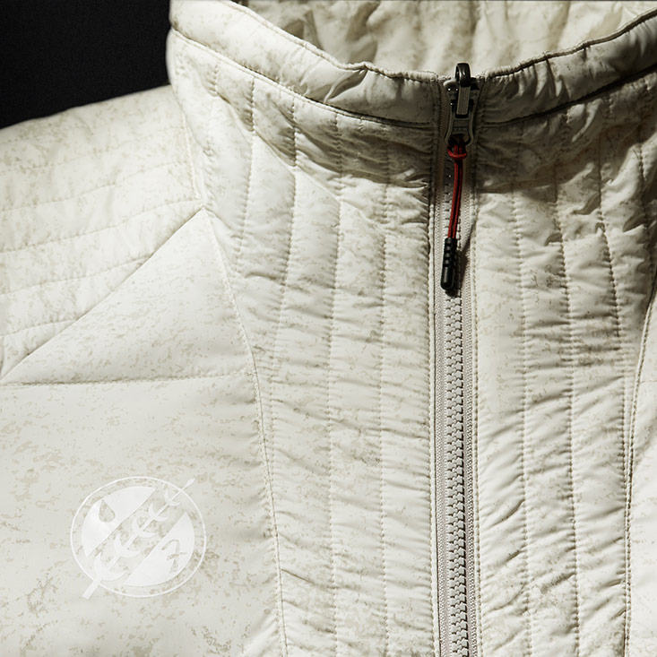 Close-up of the inner layer puffer on the Boba Fett Interchange Jacket 