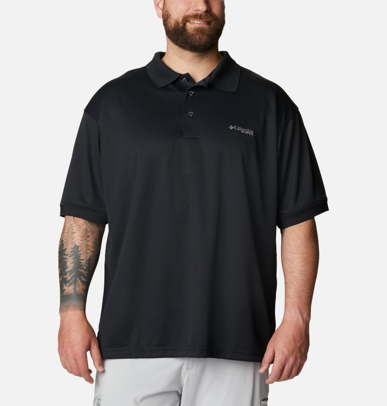 Men’s PFG Perfect Cast Polo Shirt - Big, Color: Black, image 1