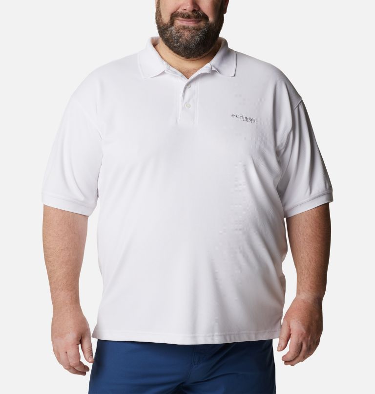 Men’s PFG Perfect Cast Polo Shirt - Big, Color: White, image 1
