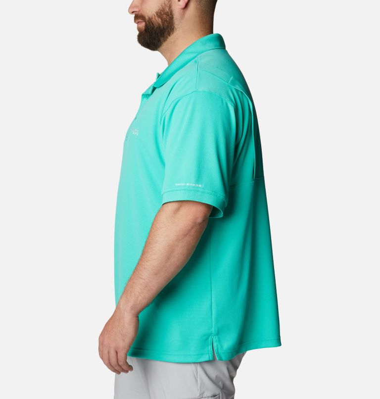 Men’s PFG Perfect Cast Polo Shirt - Big, Color: Electric Turquoise, image 3