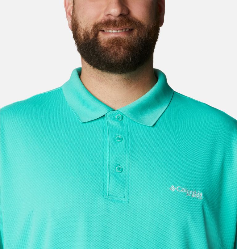 Men’s PFG Perfect Cast Polo Shirt - Big, Color: Electric Turquoise, image 4