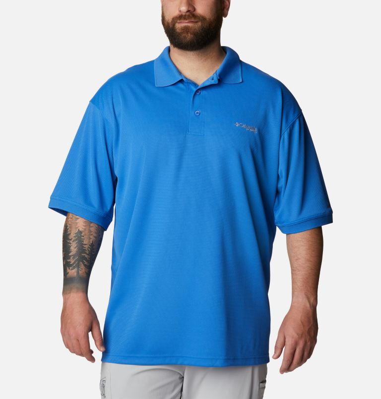 Thumbnail: Men’s PFG Perfect Cast Polo Shirt - Big, Color: Vivid Blue, image 1
