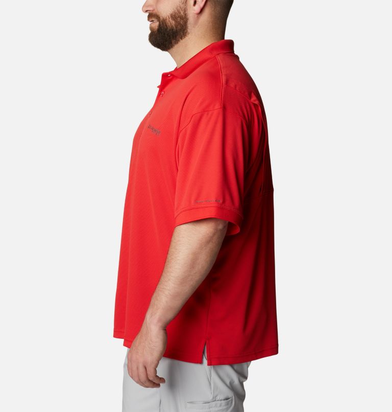 Thumbnail: Men’s PFG Perfect Cast Polo Shirt - Big, Color: Red Spark, image 3