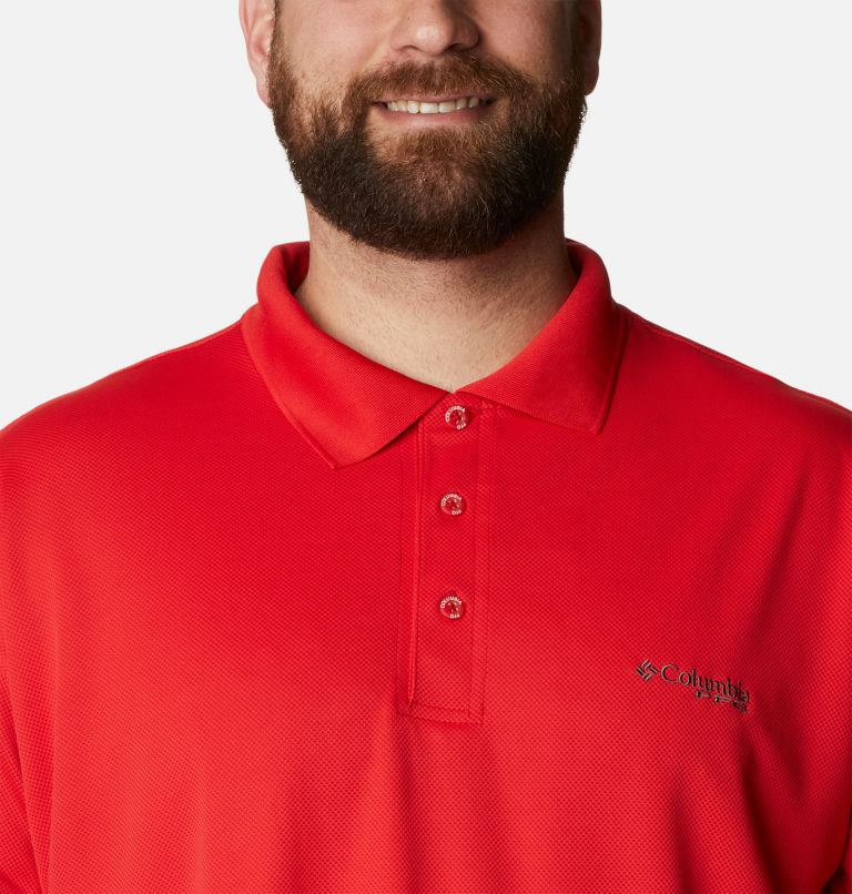 Men’s PFG Perfect Cast Polo Shirt - Big, Color: Red Spark, image 4