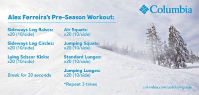 Alex Ferreira's Pre-Season Workout List.