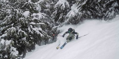 Erin skiing.