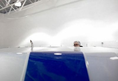 Gert Boyle driving a zamboni. Video link.
