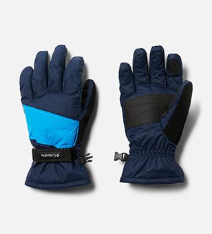 Blue kids snow gloves