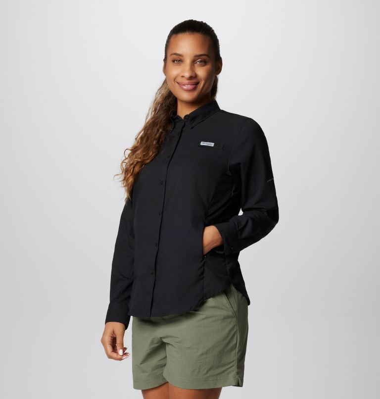 Women's PFG Tamiami II Long Sleeve Shirt, Color: Black, image 4
