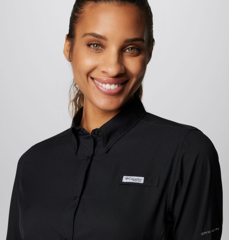 Thumbnail: Women’s PFG Tamiami II Long Sleeve Shirt, Color: Black, image 5