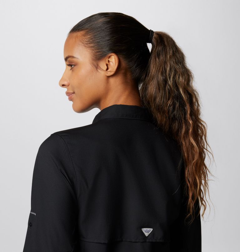 Women’s PFG Tamiami II Long Sleeve Shirt, Color: Black, image 6