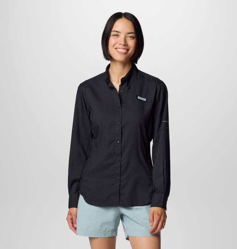 Chemise à manches longues PFG Tamiami II pour femme, Color: Black, image 1