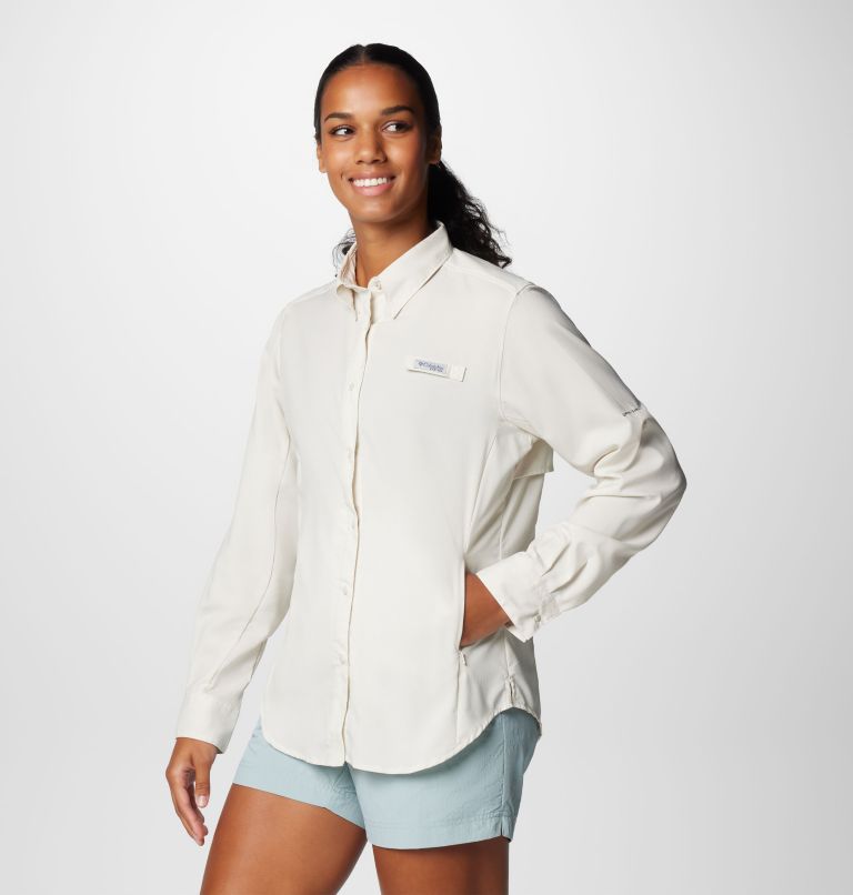 Women's PFG Tamiami II Long Sleeve Shirt, Color: Stone, image 4