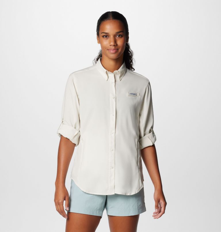 Women's PFG Tamiami II Long Sleeve Shirt, Color: Stone, image 6