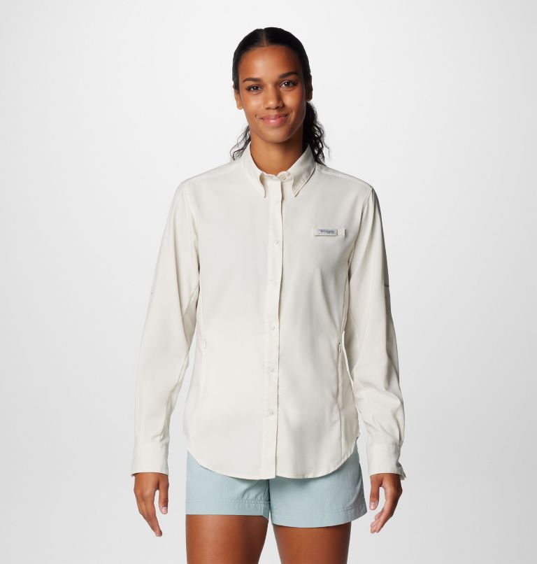 Women's PFG Tamiami II Long Sleeve Shirt, Color: Stone, image 1