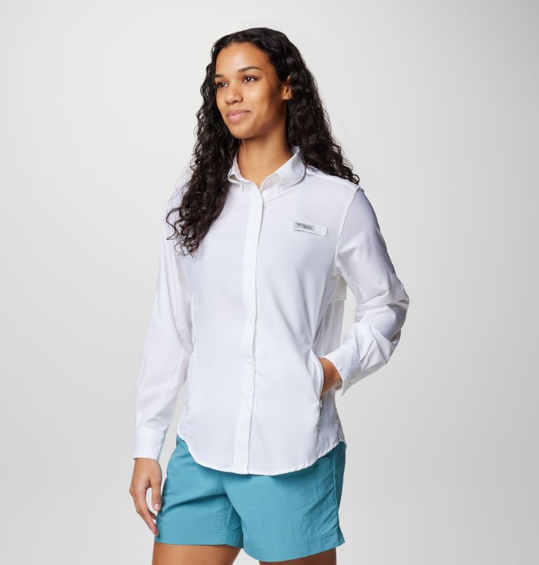 Thumbnail: Women’s PFG Tamiami II Long Sleeve Shirt, Color: White, image 4