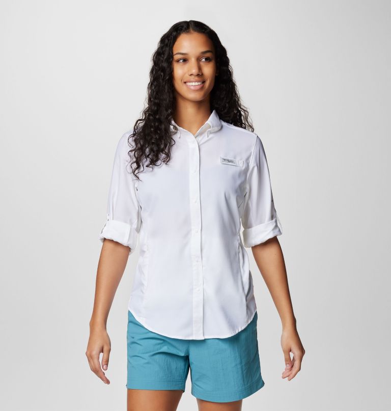 Women’s PFG Tamiami II Long Sleeve Shirt, Color: White, image 7