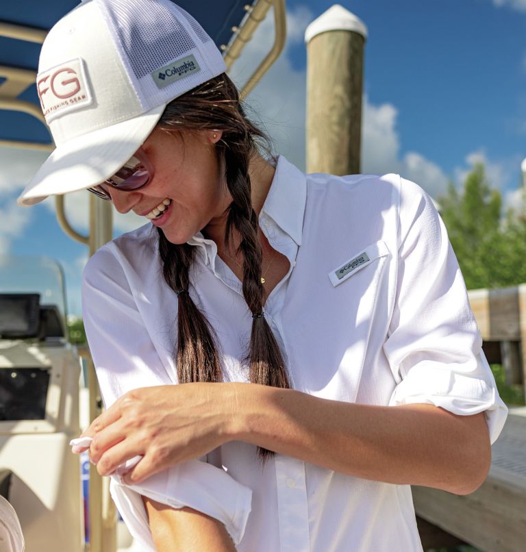 Women's PFG Tamiami II Long Sleeve Shirt, Color: White, image 8