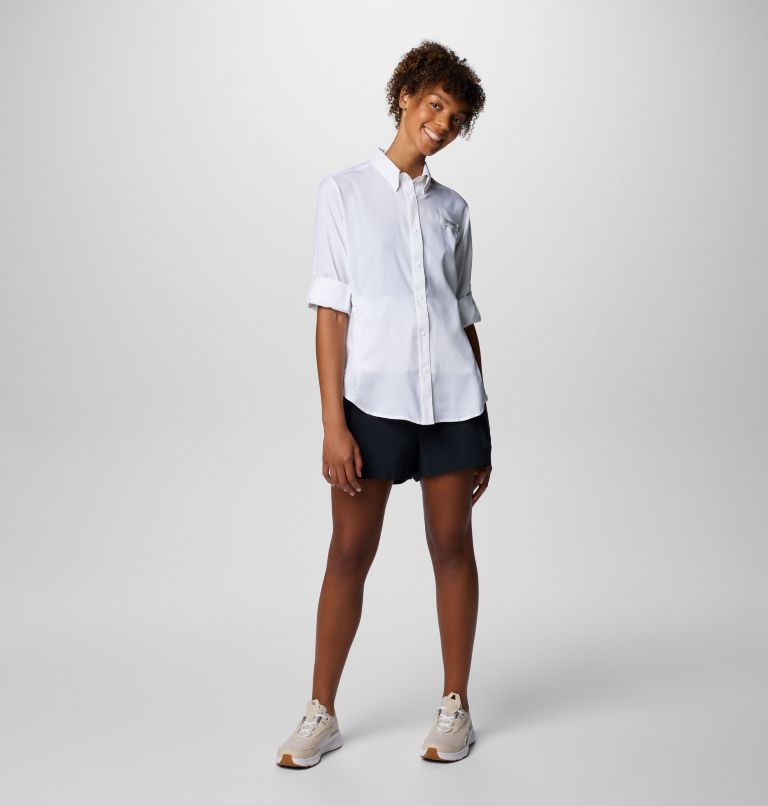 Chemise à manches longues PFG Tamiami II pour femme, Color: White, image 3