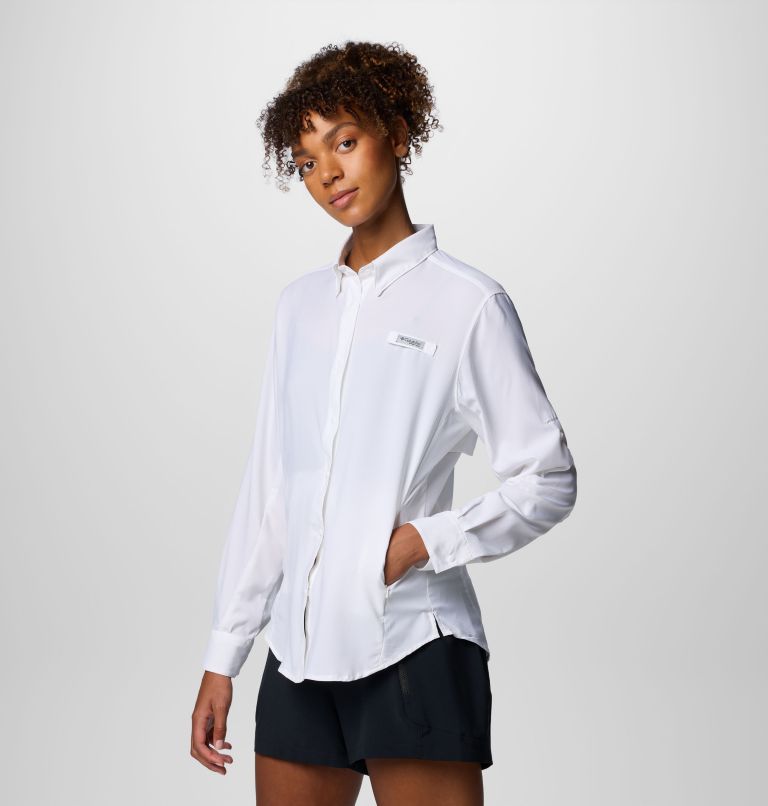 Chemise à manches longues PFG Tamiami II pour femme, Color: White, image 4