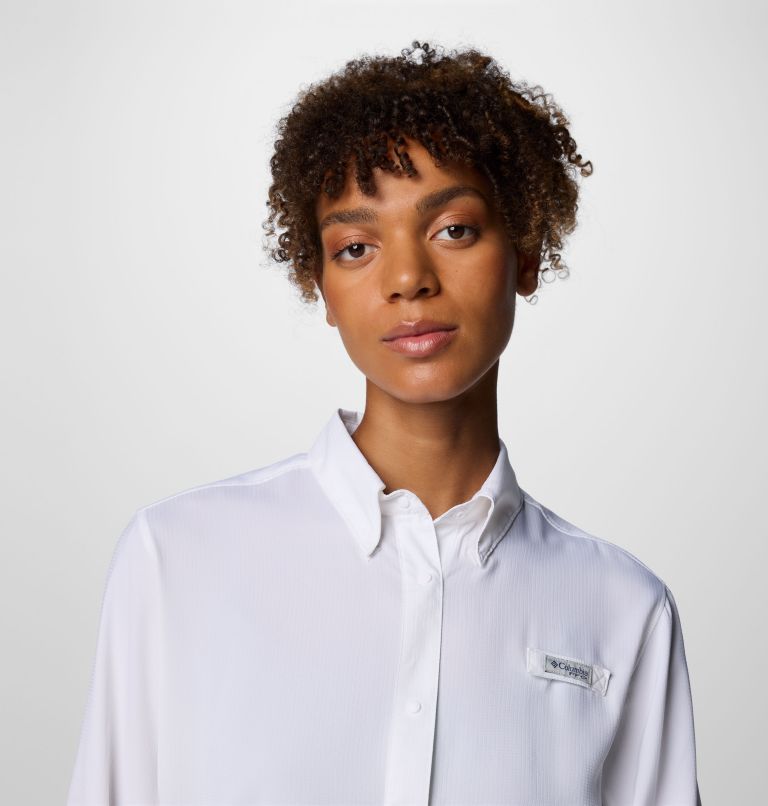 Chemise à manches longues PFG Tamiami II pour femme, Color: White, image 5