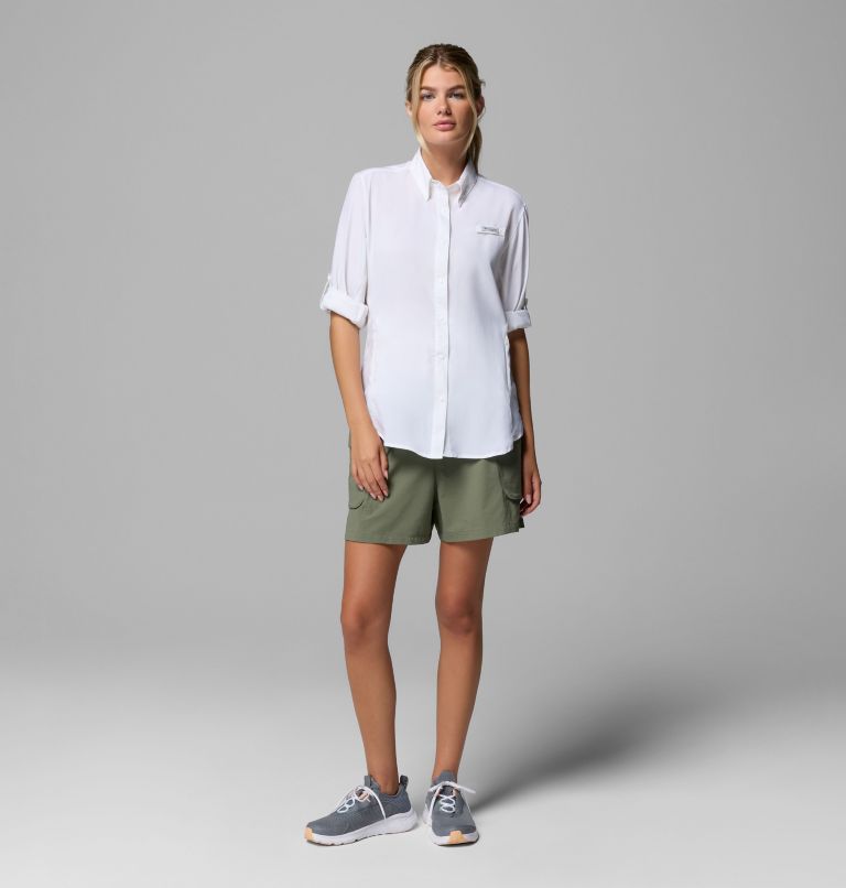 Women's PFG Tamiami II Long Sleeve Shirt, Color: White, image 2