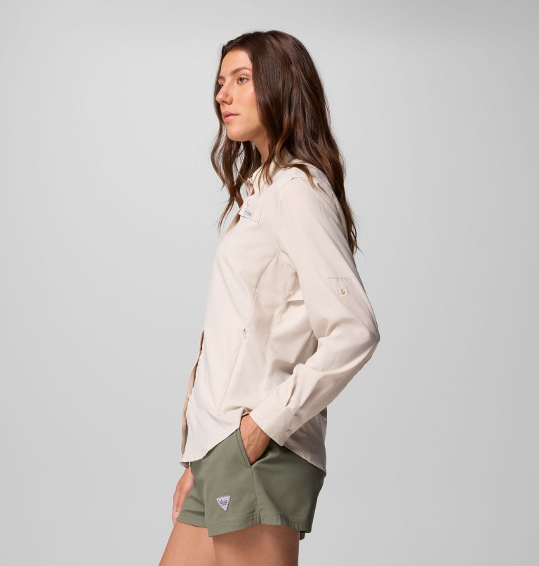 Women's PFG Tamiami II Long Sleeve Shirt, Color: Dark Stone, image 4