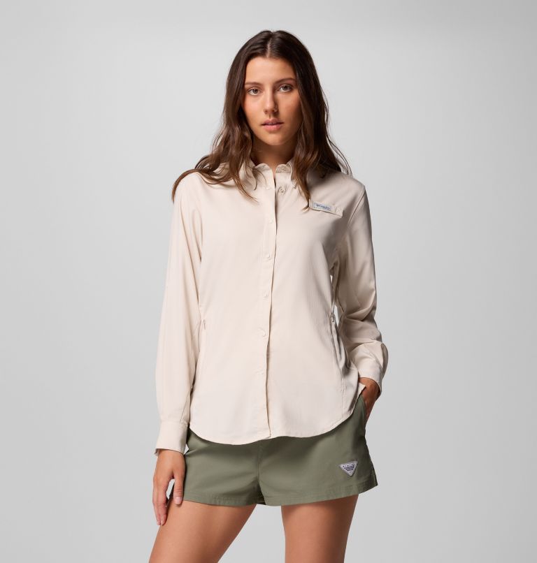 Women's PFG Tamiami II Long Sleeve Shirt, Color: Dark Stone, image 1