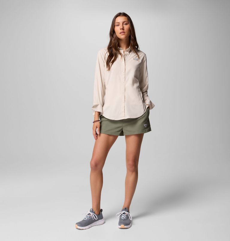 Women's PFG Tamiami II Long Sleeve Shirt, Color: Dark Stone, image 2