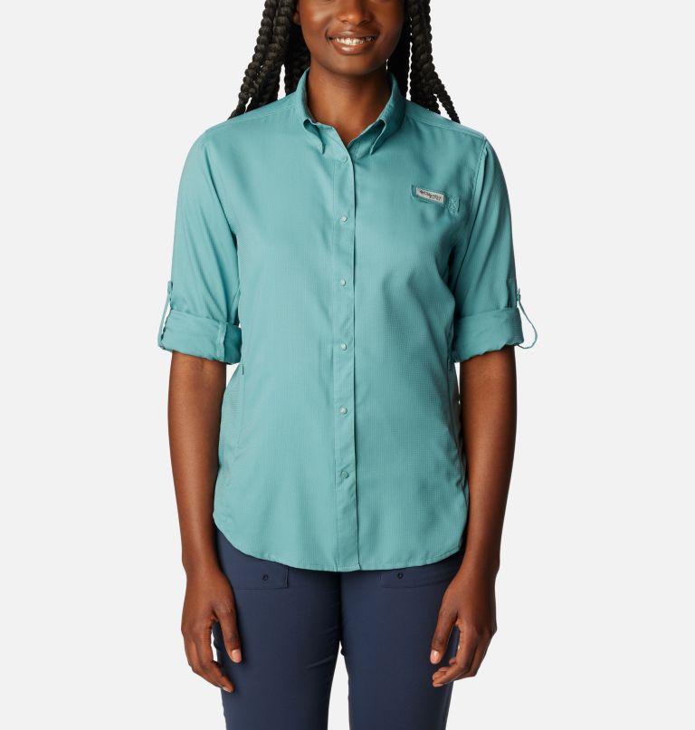 Women’s PFG Tamiami II Long Sleeve Shirt, Color: Tranquil Teal, image 6