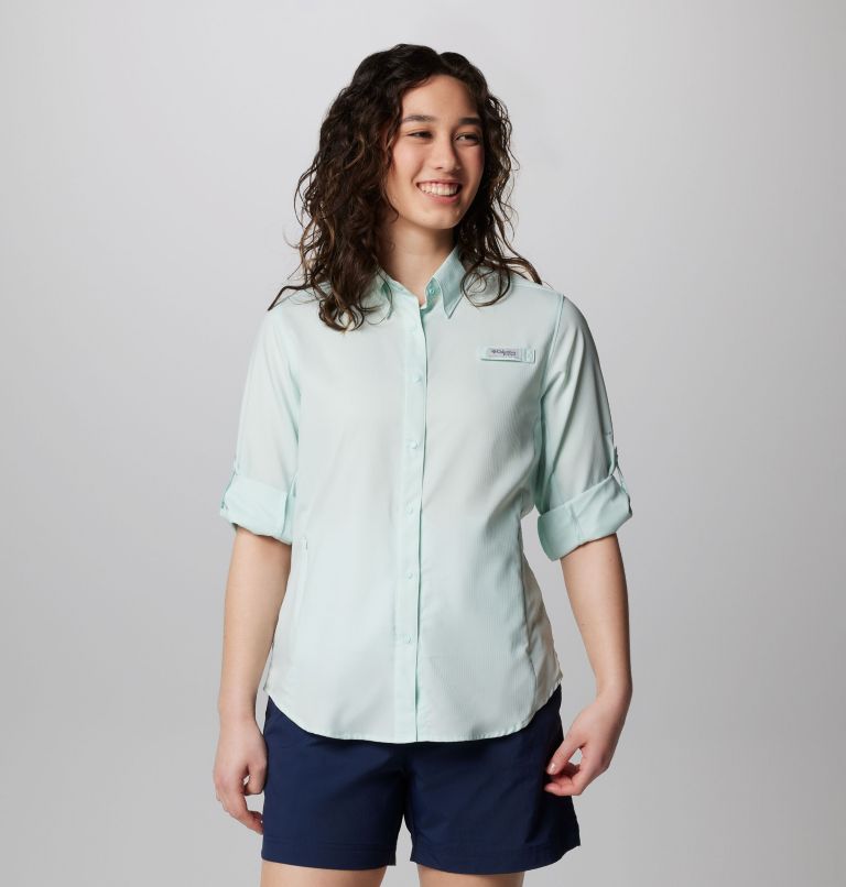 Thumbnail: Women’s PFG Tamiami II Long Sleeve Shirt, Color: Icy Morn, image 1