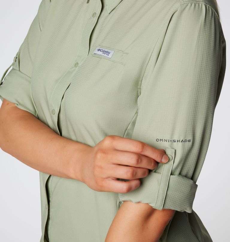 Women’s PFG Tamiami II Long Sleeve Shirt, Color: Safari, image 8