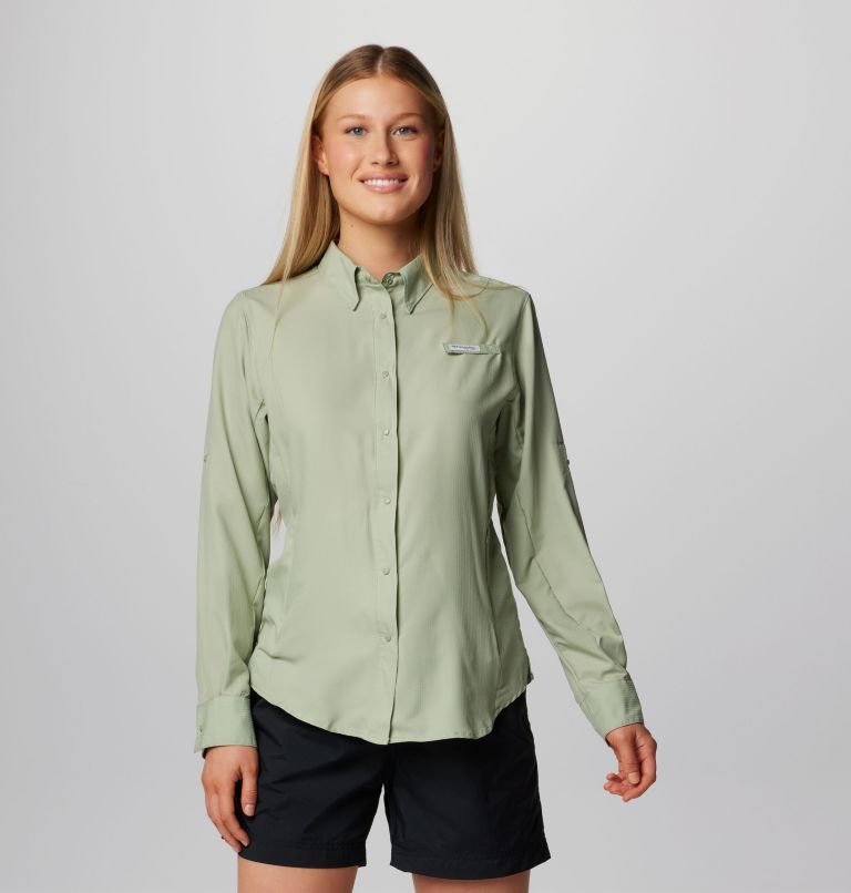 Thumbnail: Women’s PFG Tamiami II Long Sleeve Shirt, Color: Safari, image 1
