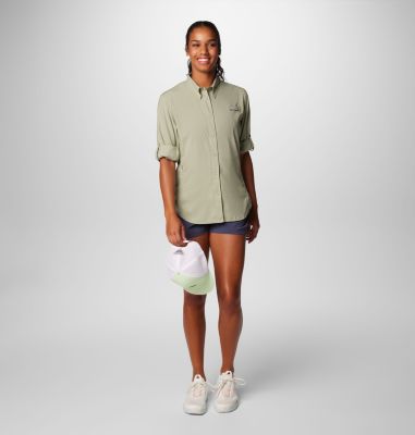 Women's PFG Tamiami II Long Sleeve Shirt, Color: Safari, image 3