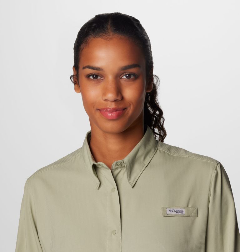 Women's PFG Tamiami II Long Sleeve Shirt, Color: Safari, image 5