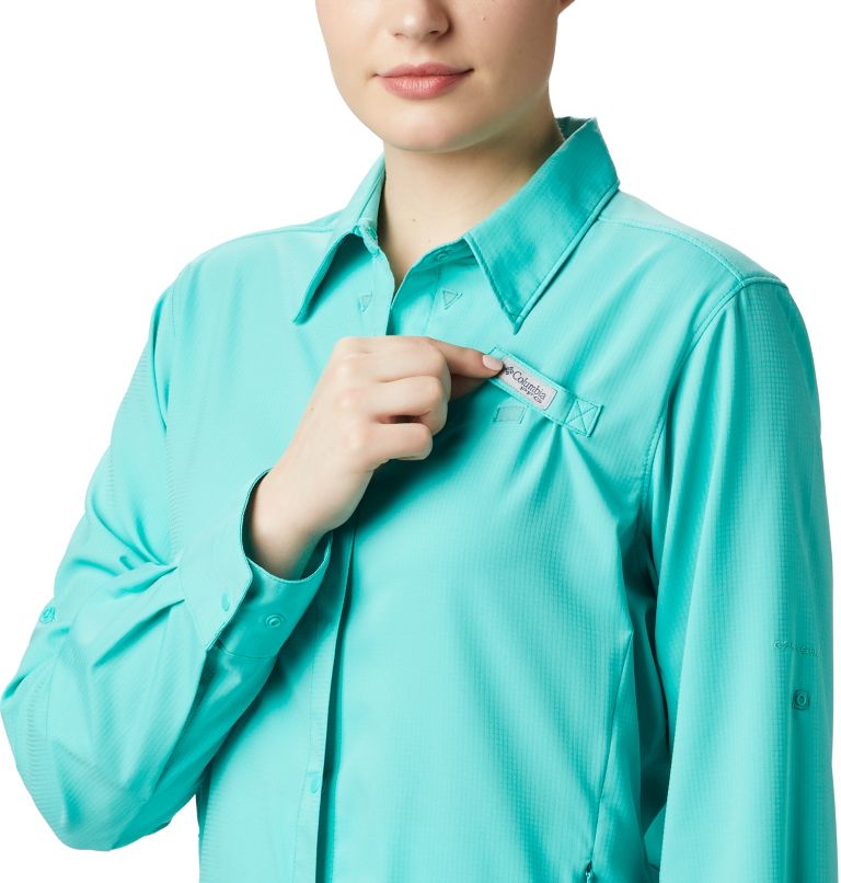 Chemise à manches longues PFG Tamiami II pour femme, Color: Dolphin, image 3