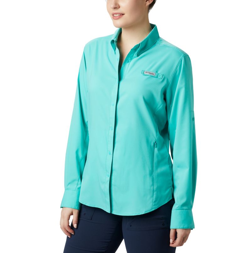 Chemise à manches longues PFG Tamiami II pour femme, Color: Dolphin, image 1