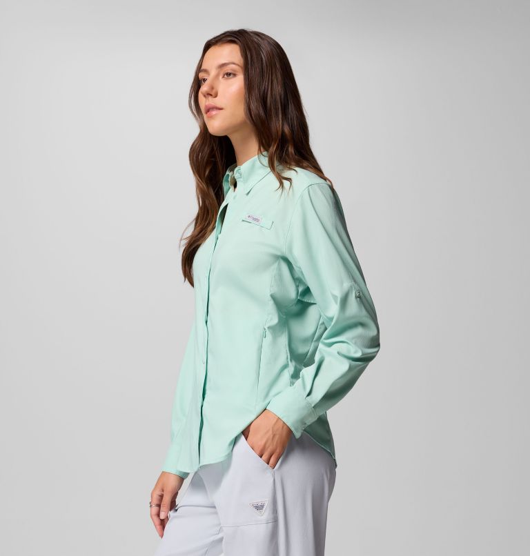 Women's PFG Tamiami II Long Sleeve Shirt, Color: Misty Jade, image 4
