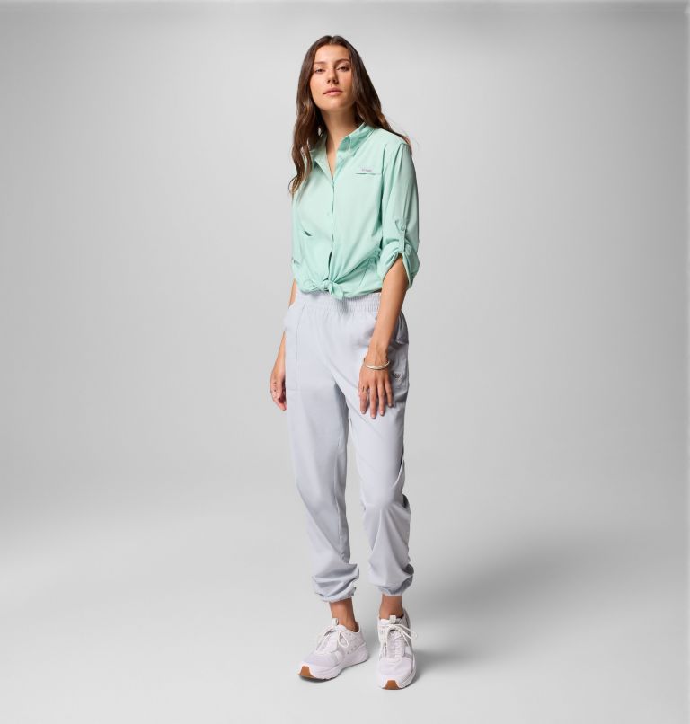 Women's PFG Tamiami II Long Sleeve Shirt, Color: Misty Jade, image 10