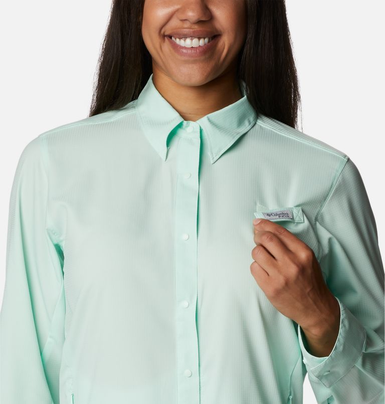 Women’s PFG Tamiami II Long Sleeve Shirt, Color: Gullfoss Green, image 4