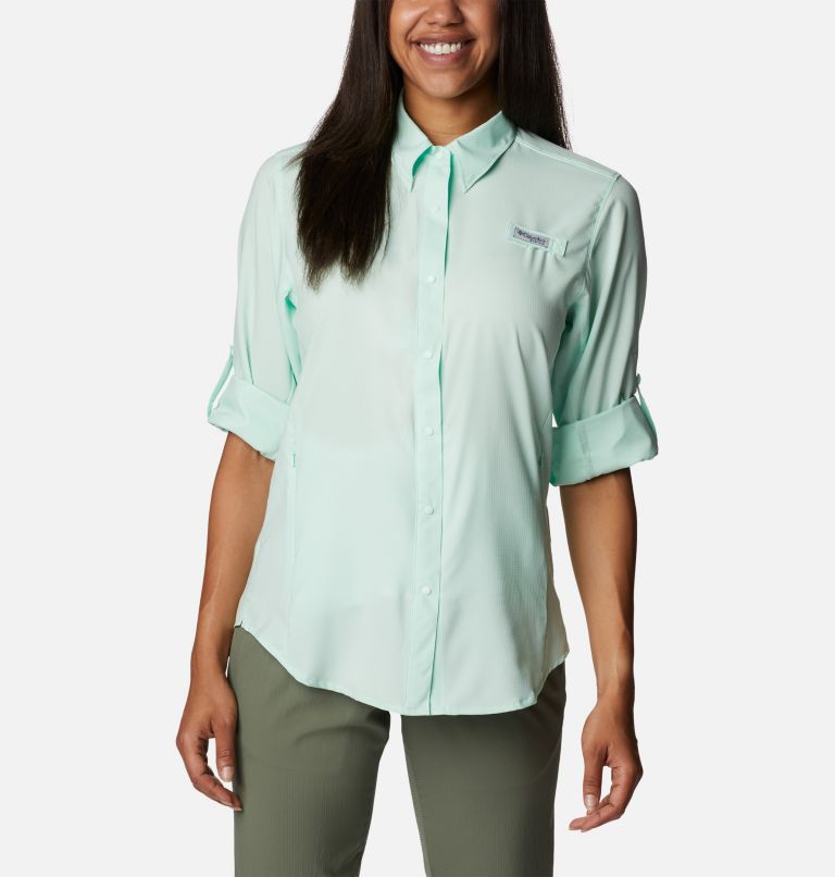 Thumbnail: Women’s PFG Tamiami II Long Sleeve Shirt, Color: Gullfoss Green, image 6