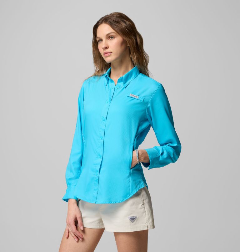 Women's PFG Tamiami II Long Sleeve Shirt, Color: Atoll, image 4